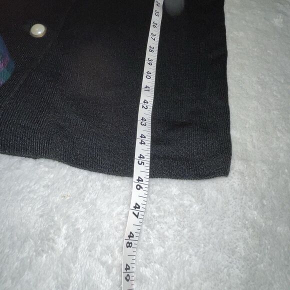 Vintage Long Dress Button Front Womens Classic 12 Collared Melissa Black USA - Picture 3 of 12